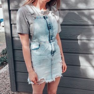 Light wash denim dress